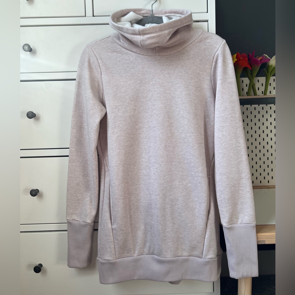 NWOT Fabletics Eliz Dark Rosebloom Heather Funnel Neck Sweatshirt